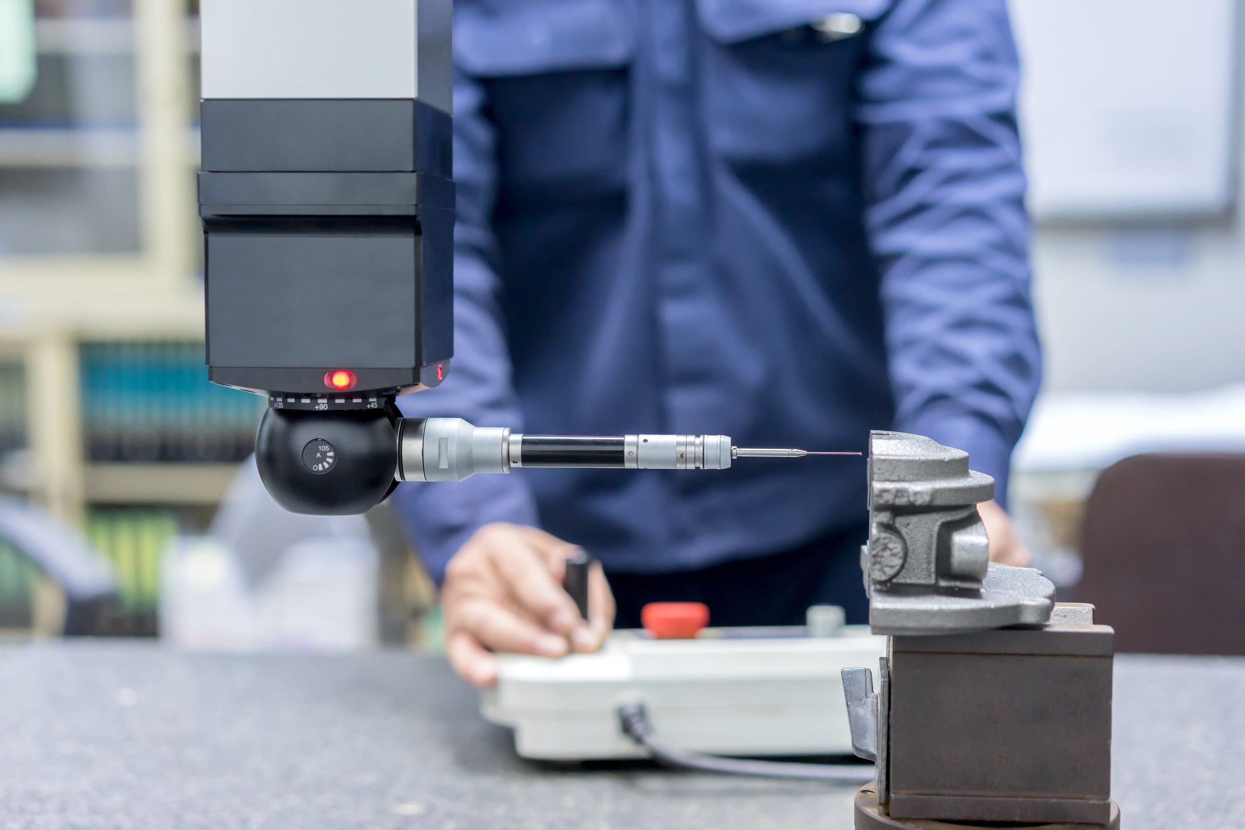 Inspection dimension aluminum automotive parts by CMM